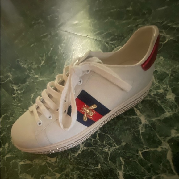 Gucci Shoes - Gucci tennis shoes, blue, red, white, and gold